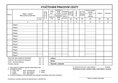 Cestovní příkaz s vyúčt. A5/oboustr./