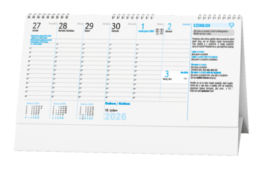 Stolní kalendář - Plánovací daňový kalendář s angličtinou        