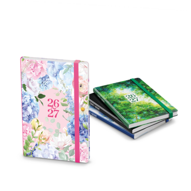 18měsíční týdenní diář - Lungo - B6 - Pomněnka