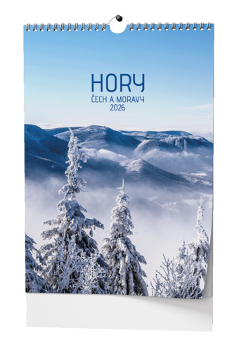 Nástěnný kalendář - Hory Čech a Moravy - A3