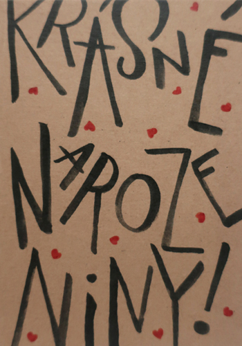 Přáníčko BeBechy – recyklovaný papír - Narozeniny