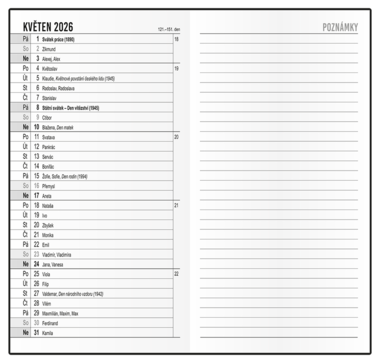 Měsíční diář - Halina - lamino - Geometrie