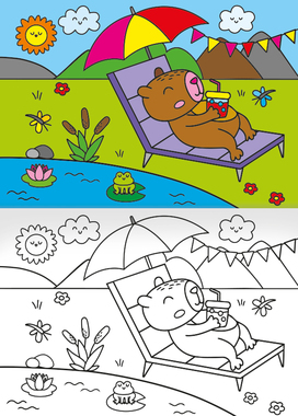 Omalovánka - A5 - Kapybary