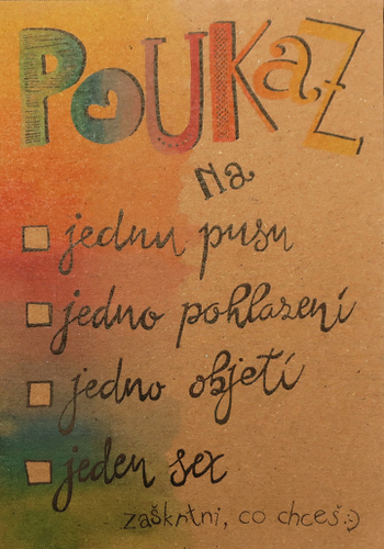 Přáníčko BeBechy - recyklovaný papír - Poukaz