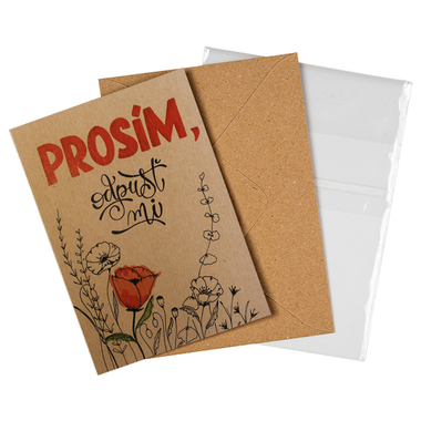 Přáníčko BeBechy – recyklovaný papír – Odpusť