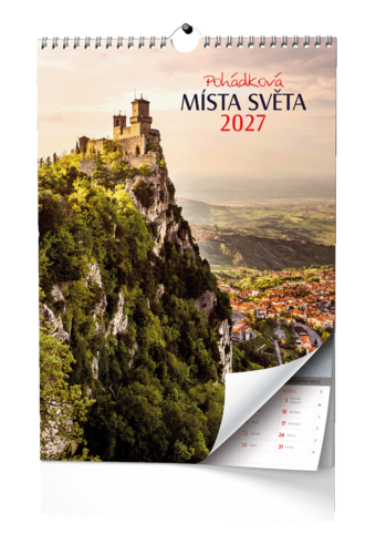Nástěnný kalendář - Pohádková místa světa  - A3