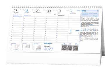 Stolní kalendář - Plánovací daňový kalendář s angličtinou  