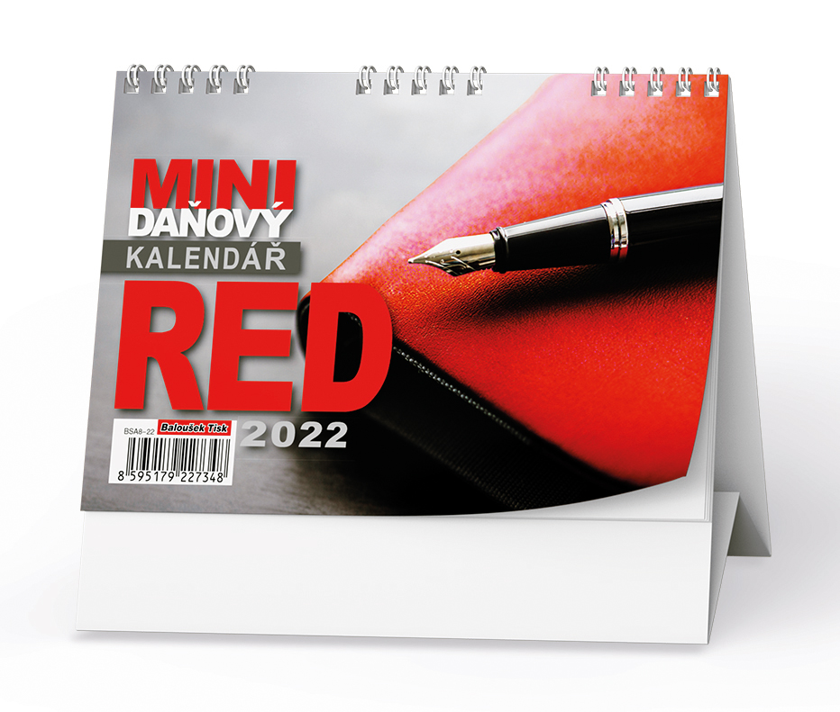 Stolní kalendář - Mini daňový kalendář RED
