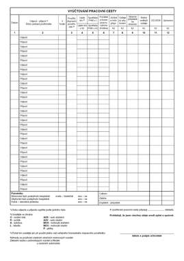 Cestovní příkaz s vyúčt. A4 /oboustr./