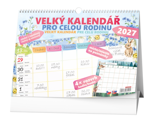 Stolní kalendář - Velký kalendář pro celou rodinu