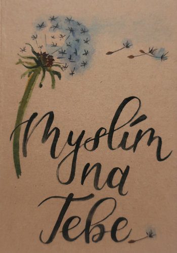 Přáníčko BeBechy – recyklovaný papír - Myslím 2