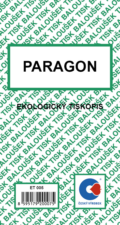 Paragon, 80x150mm, 50 listů, BALOUŠEK, ET005