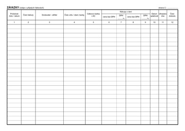 Kniha závazků A4 /k. došlých fak. ob./