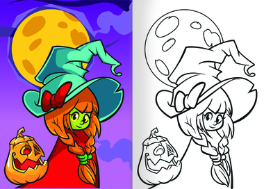 Omalovánka A5 - Malá čarodějka