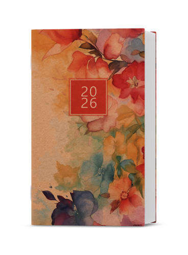 Měsíční diář - Marika - kraft - Akvarel