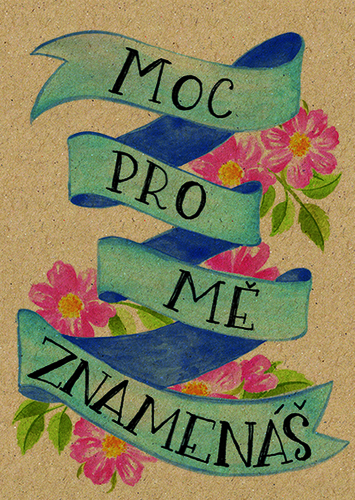 Přáníčko BeBechy - recyklovaný papír - Znamenáš