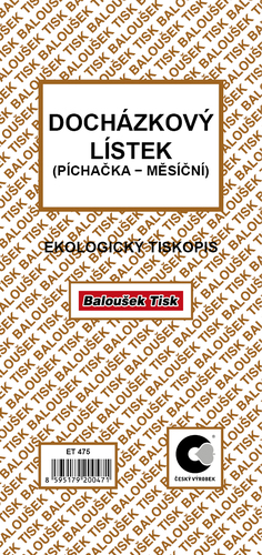 Docházkový list -  píchačka /oboustr./
