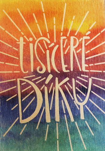 Přáníčko BeBechy – recyklovaný papír – Tisíceré