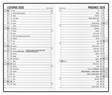 Měsíční diář - Marika - kraft - Akvarel