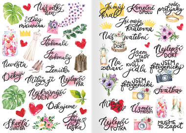 Samolepkový sešit - Svatební album