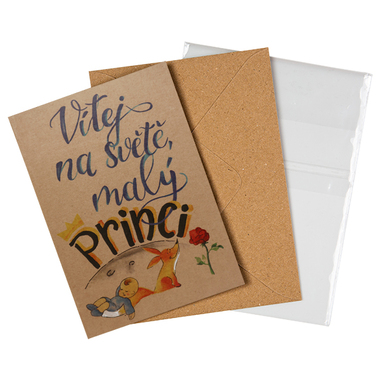 Přáníčko BeBechy – recyklovaný papír - Princ