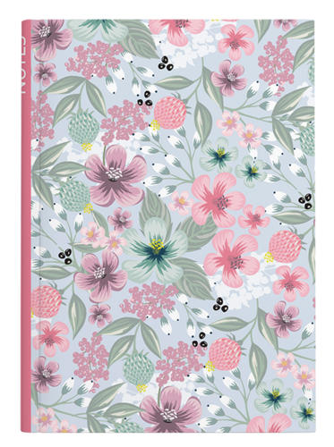 Notes linkovaný - A5 - lamino - Růžový