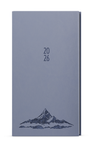 Týdenní diář - Jakub - Vivella s ražbou - kapesní - holubí šeď - Hory