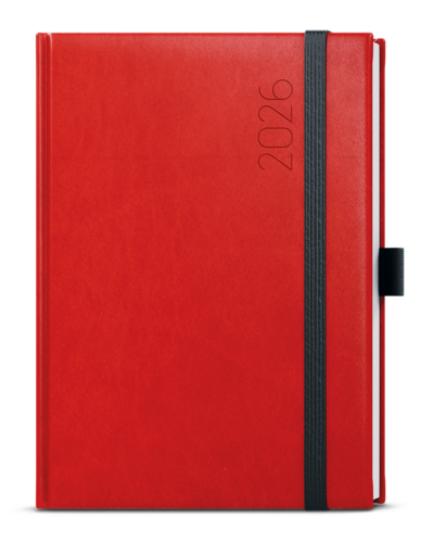 Týdenní diář - Oskar - Reno - A5 - červená 