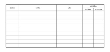 Kniha jízd 1/3 A4 /fir. a sou.voz,ob./