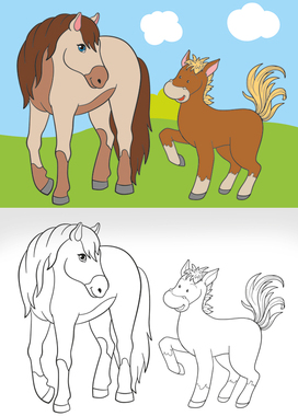 Omalovánka A5 - Zvířátka ze dvorku