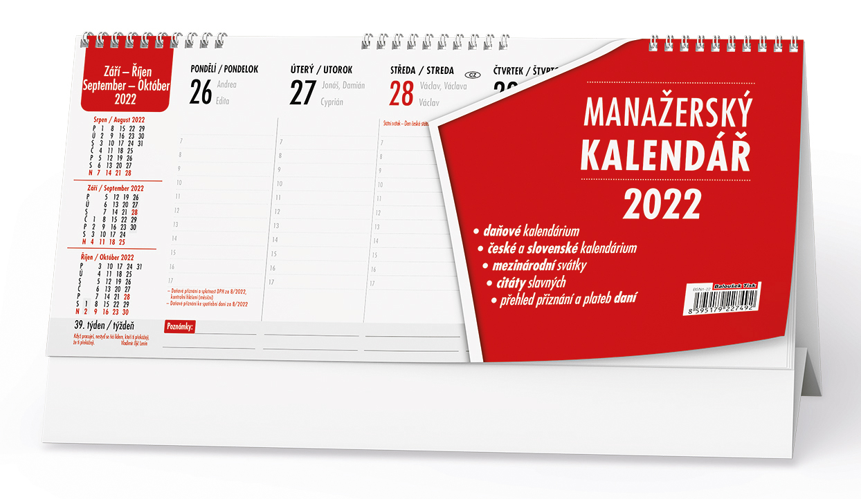 Stolní kalendář - Manažerský kalendář (daně)