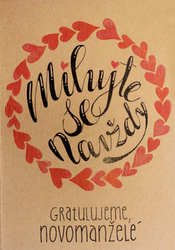 Přáníčko BeBechy – recyklovaný papír – Navždy