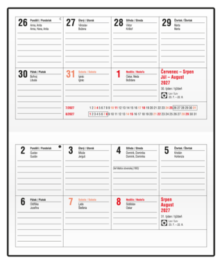 Týdenní diář - Cyril - PVC - černá