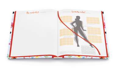 Kreativní deník - B6 - Lamino - Kvítky