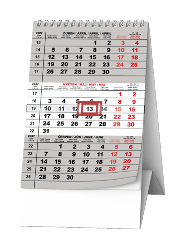 Stolní kalendář - Mini tříměsíční