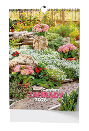 Nástěnný kalendář - Zahrady - A3                                           