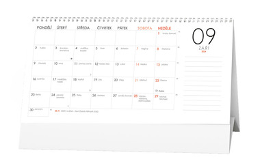 Stolní kalendář - Měsíční pracovní kalendář