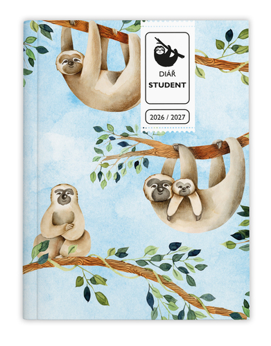 Týdenní diář - Student - V8 - lamino - kapesní - Lenochod