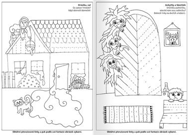 Grafomotorická omalovánka - A4 - Pohádky