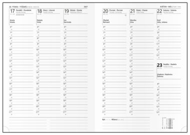 Týdenní diář - Tomáš - Balacron - A4 - černá