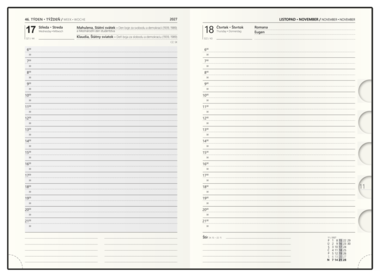 Denní diář - Ctirad s výsekem - Elite - A5 - černá