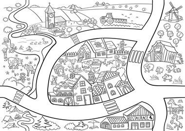 Fakt velká omalovánka - Vesnice