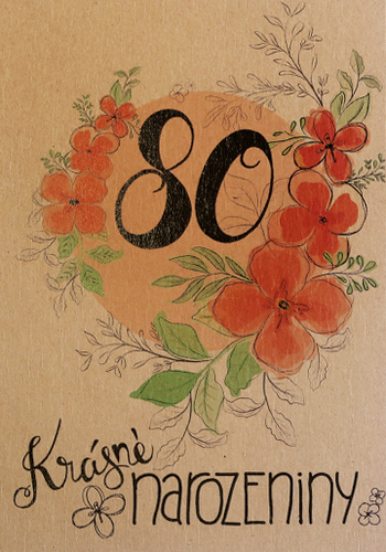 Přáníčko BeBechy – recyklovaný papír – 80