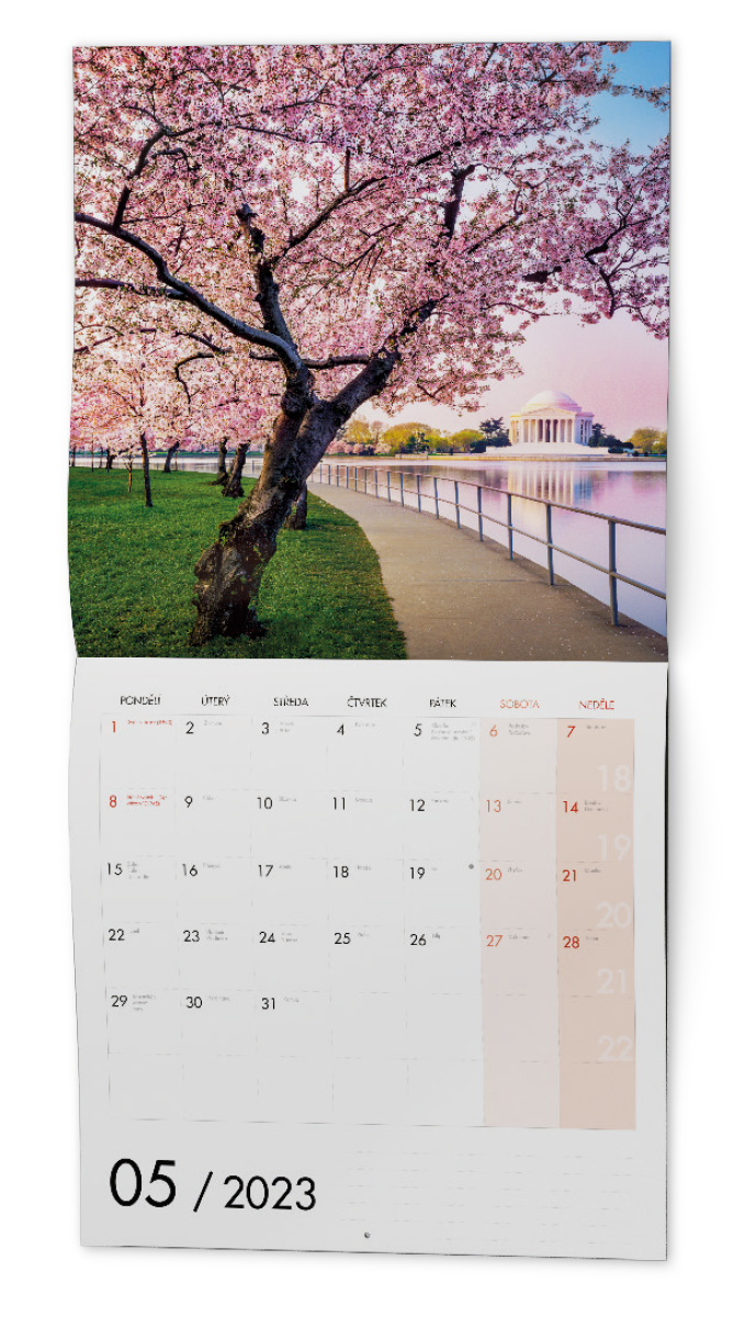 Nástěnný kalendář - Romantická místa