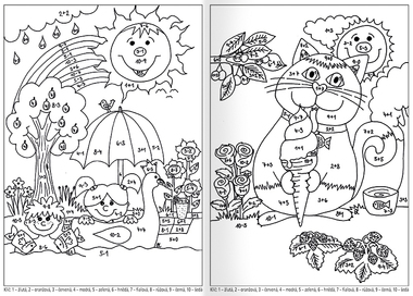 Číselná omalovánka - A4 - Barevná čísla