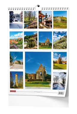Nástěnný kalendář - Krásy Moravy a Slezska - A3