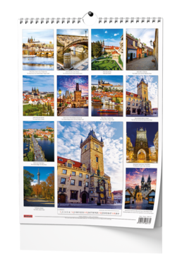 Nástěnný kalendář - Praha - A3