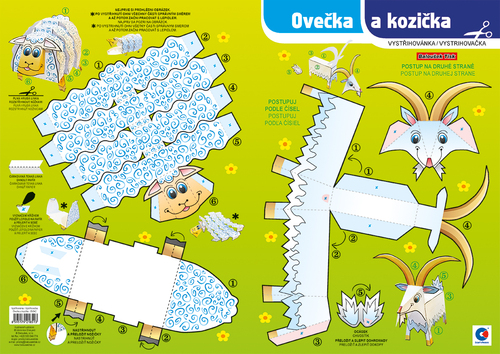 Vystřihovánka - Ovečka a kozička