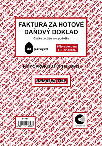 Faktura za hotové-daňový dok.A5 - EET