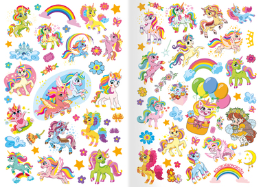 Samolepkový sešit - Princezny a jednorožci